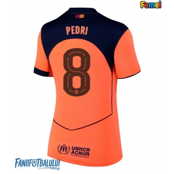 Barcelona Pedri Gonzalez #8 Tricou Fotbal Replică 2025-26 Femei Treilea